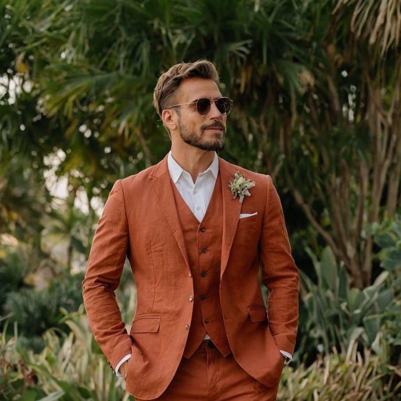 Rust Suit Men - Etsy
