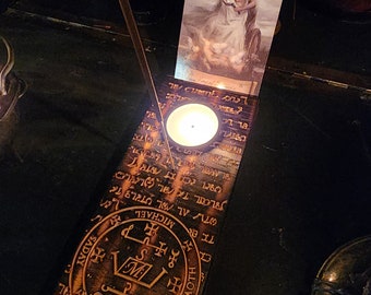 Sceau de l'archange Michel pour autel de poche/support de tarot pour l'espace sacré, la protection et les offrandes