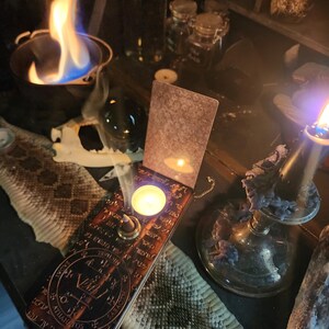Siegel des Erzengel Michael Taschenaltar/Tarot Halter für heiligen Raum, Schutz, und Opfergaben, Enochisches Gebet, Mobil/Diszent