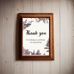 Thank You Wedding Sign Engagement Sign from Bride and Groom