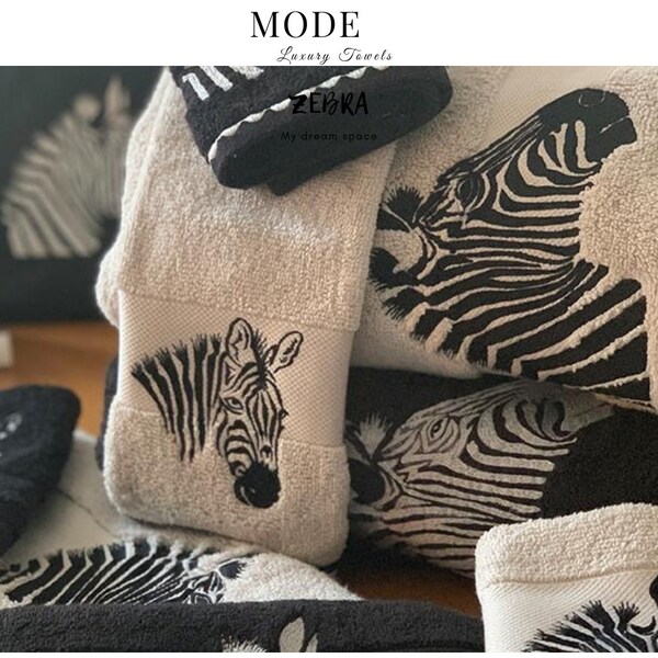 Zebra Towel Etsy