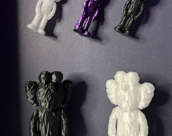 KAWS 3D Printed Figurine: Room Décor | Unique Art Sculptures and Keychains for Collectors, Fans, and Enthusiasts!