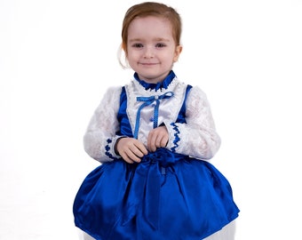 April 23rd National Sovereignty and Children's Day Dress,kid clothing tule added dress,blue dress for halloween,birthday dress and gift kids