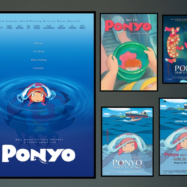 Ponyo: Behind the Microphone - The Voices of Ponyo Movie Poster 2023 Film/Spider-Man Room Decor Wall Art/Poster Gift/Canvas prints