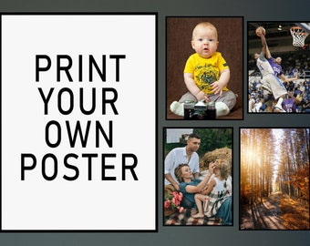 Custom  Poster / Landscape printable / Customizable sizes / Family Photo Poster / Wedding Poster / Canvas prints / Room Decor Wall Art