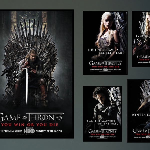 Game of Thrones Season 1 Movie Poster 2023 Film/Dune Room Decor Wall Art/Poster Gift/Canvas prints