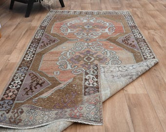 Handgefertigter Teppich Läufer : Türkischer Vintage Eingangsbereich (13x25)
