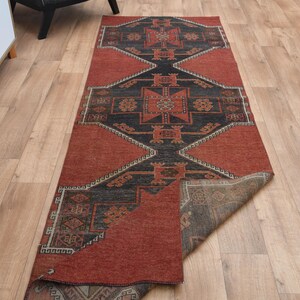 3x9&#39;4 ft, RED RUNNER RUG, Vintage Rug, Wool Rug, Modern Rug, Stair Runner Rug, Rug Goals, 3x9 Runner, Oushak Rug, Entryway Rug Runner