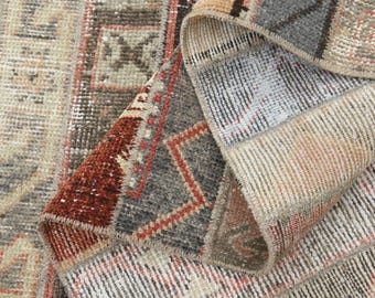 Vintage Patchwork-Wollteppich (2,5 x 3,7 m): Handgefertigter türkischer Boho-Teppich
