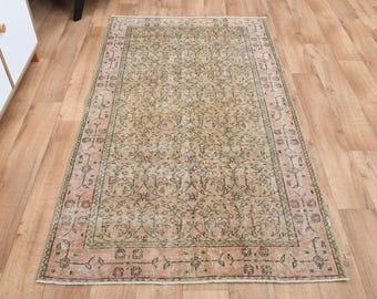 超大判　ヴィンテージラグ　オーバーダイ　オリエンタル　トルコ　ウシャク　ベージュ トルコ製ヴィンテージラグ163 超大判 ベージュ オーバーダイラグ