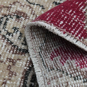 2.9x9.1 ft, RED, TURKISH RUNNER, Vintage Rug, Handwoven, Wool Rug, Oushak Rug, Kitchen Runner Rug, Oriental Runner Rug, Stair Runner Rug