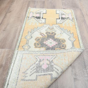 1&#39;3x2&#39;8 ft, ORANGE SMALL RUG, Modern Small Rug, Vintage Rug, Wool Hand Woven Rug, 2x3 Mini Rug, Decorative Rug, Washable Rug, Antique Rug