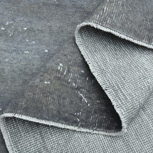 Gray Handwoven Wool Rug: 6&#39;8x9&#39;7 Vintage Farmhouse Decor