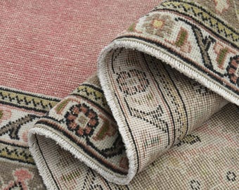 トルコヴィンテージラグ OldTurkishVintage Oushak Rug Handmade Turkish Oushak Rug: Colorful Vintage Area Rug (9.6x12'9