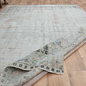 6x9'8 ft, DISTRESSED ANTIQUE RUG, Turkish Rug, Vintage Area Rug, Living Room Rug, Home Decor, 6x10 Rug, Large Rug, Handmade Rug, Wool Rug