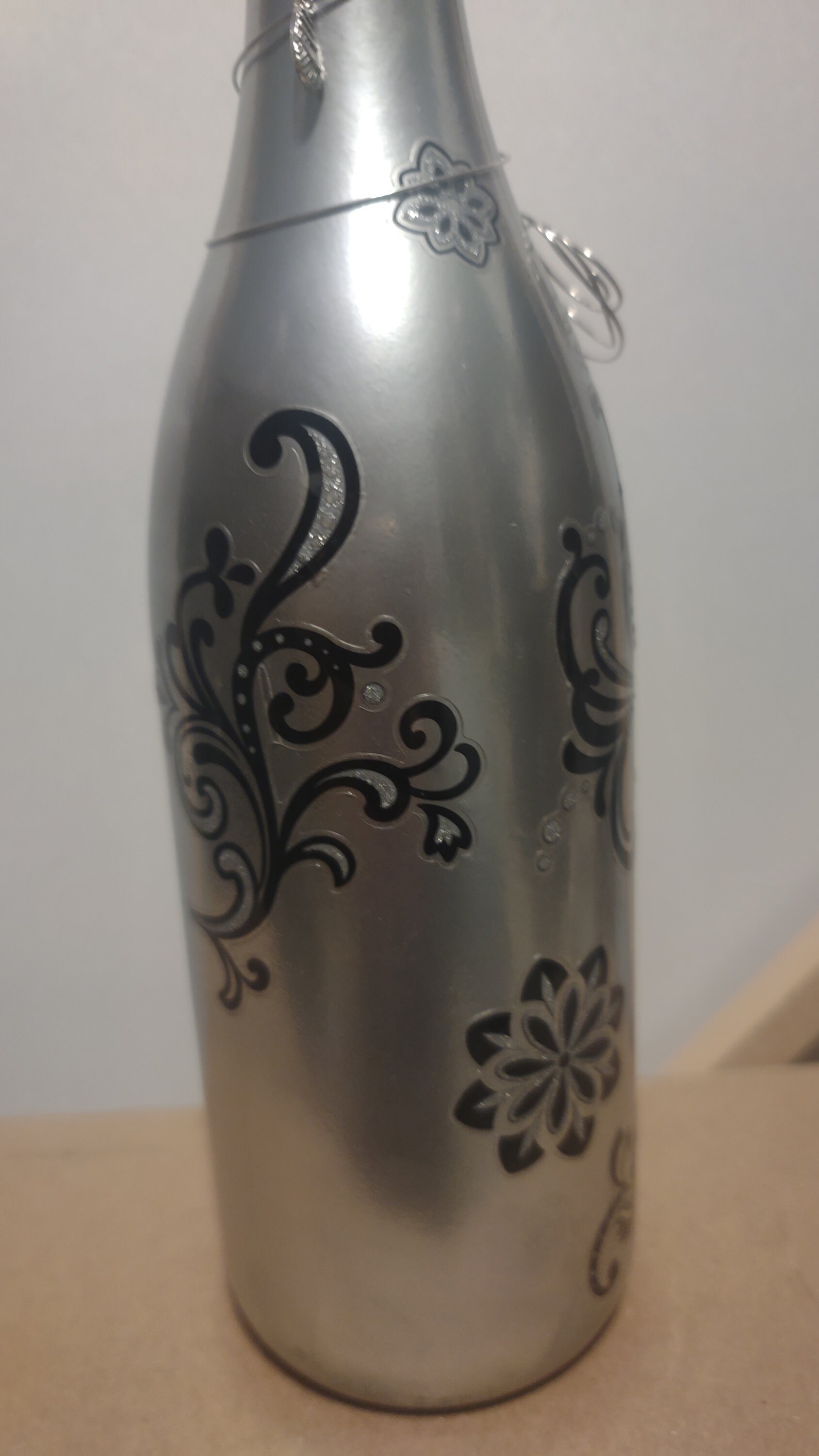 Silver Wine Bottle Incense Holder With Charms Etsy