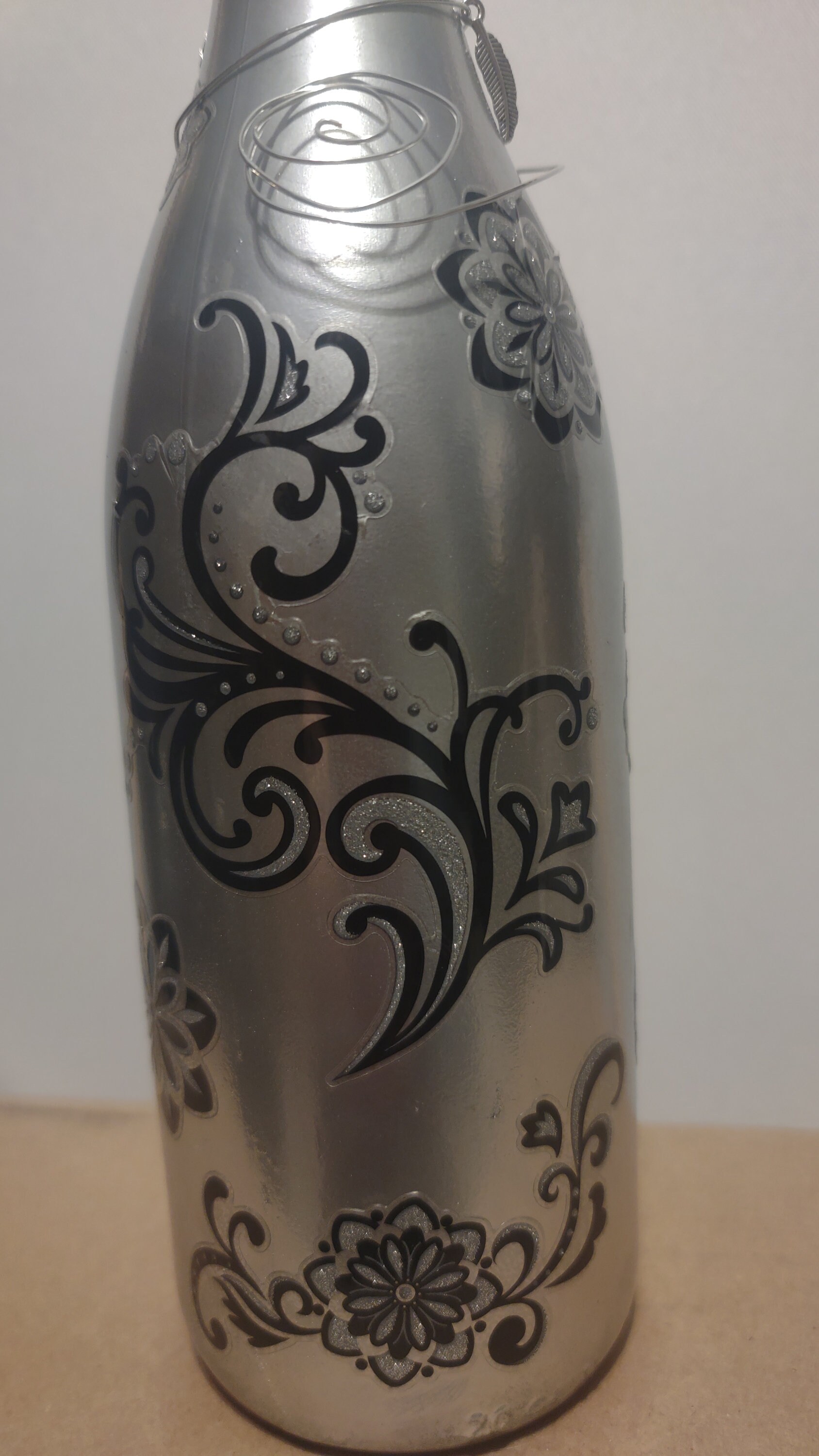 Silver Wine Bottle Incense Holder With Charms Etsy