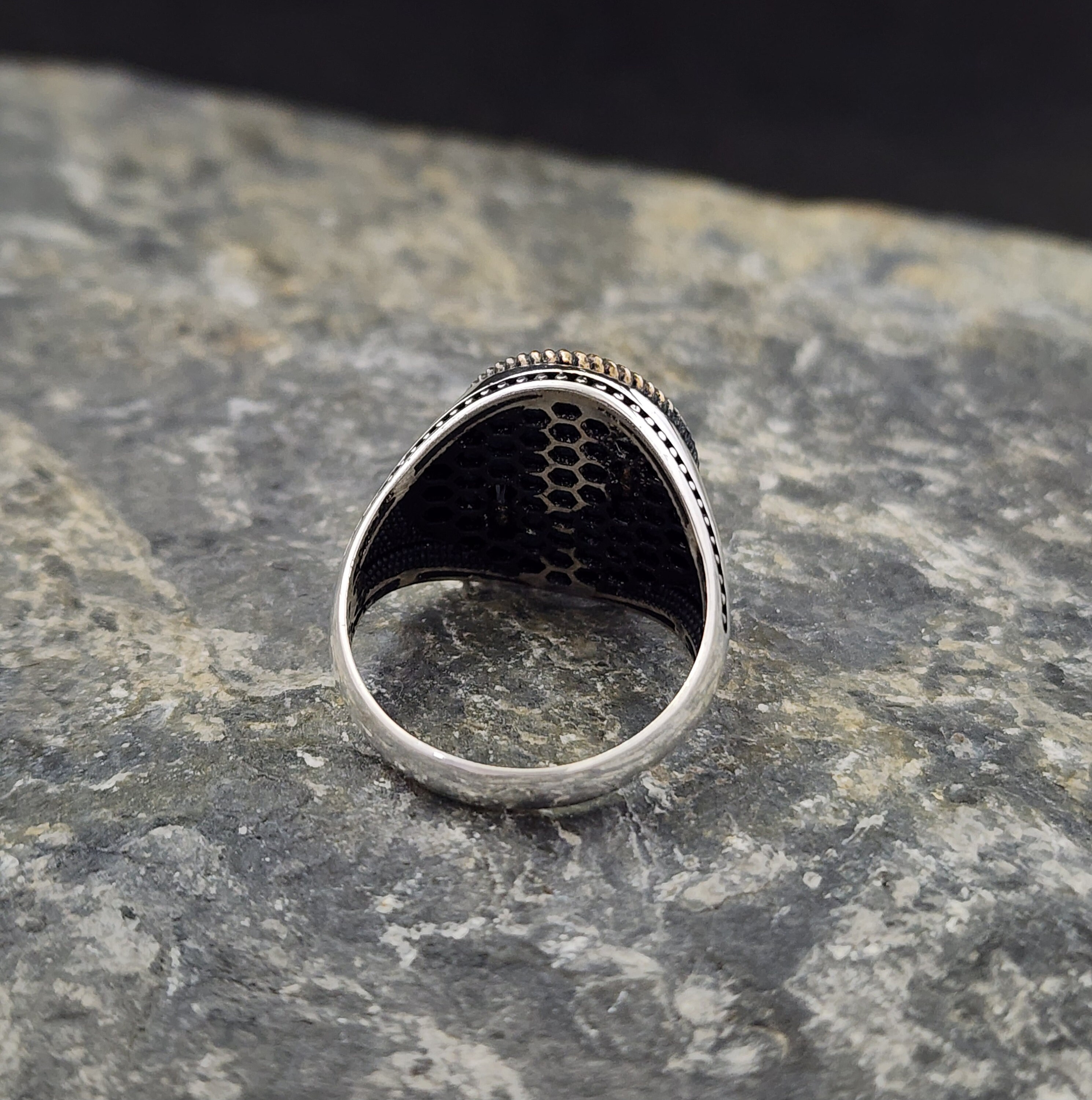 Oxidized Sterling Silver King Ring: Black Zirconium Crown - Etsy