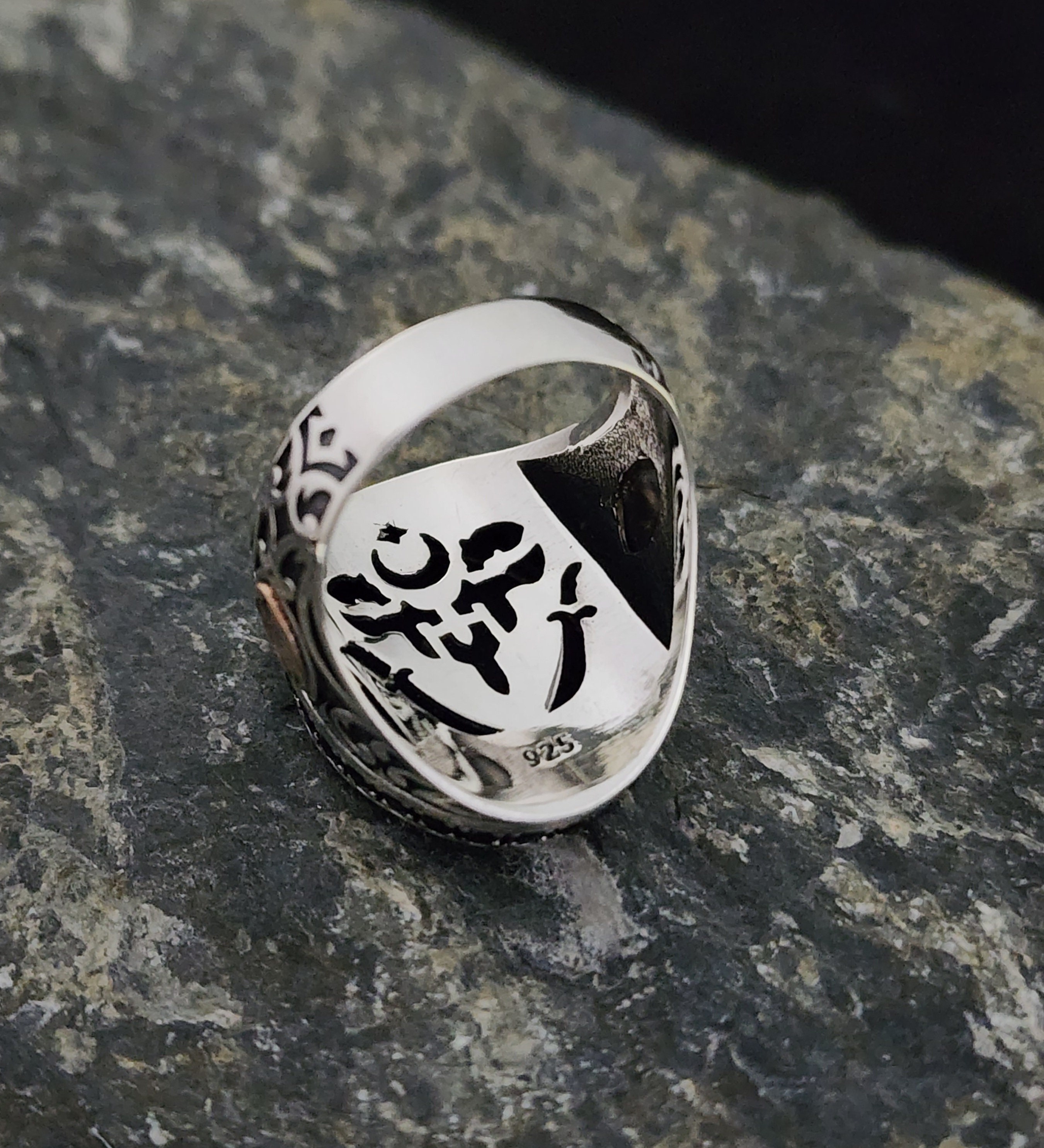 Islamic Jewelry Men's Ring: CZ Zircon, 925 Sterling Silver - Etsy