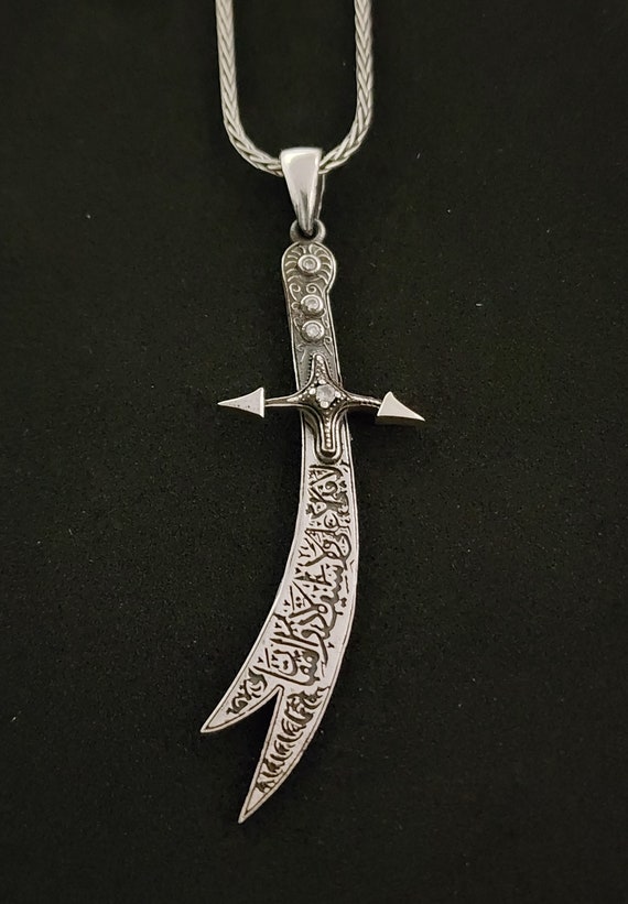 国内で当店のみ CFIERCE - Sword Necklace Amazon.com: KAMBO Zulfiqar Sword Necklace in 925 Sterling