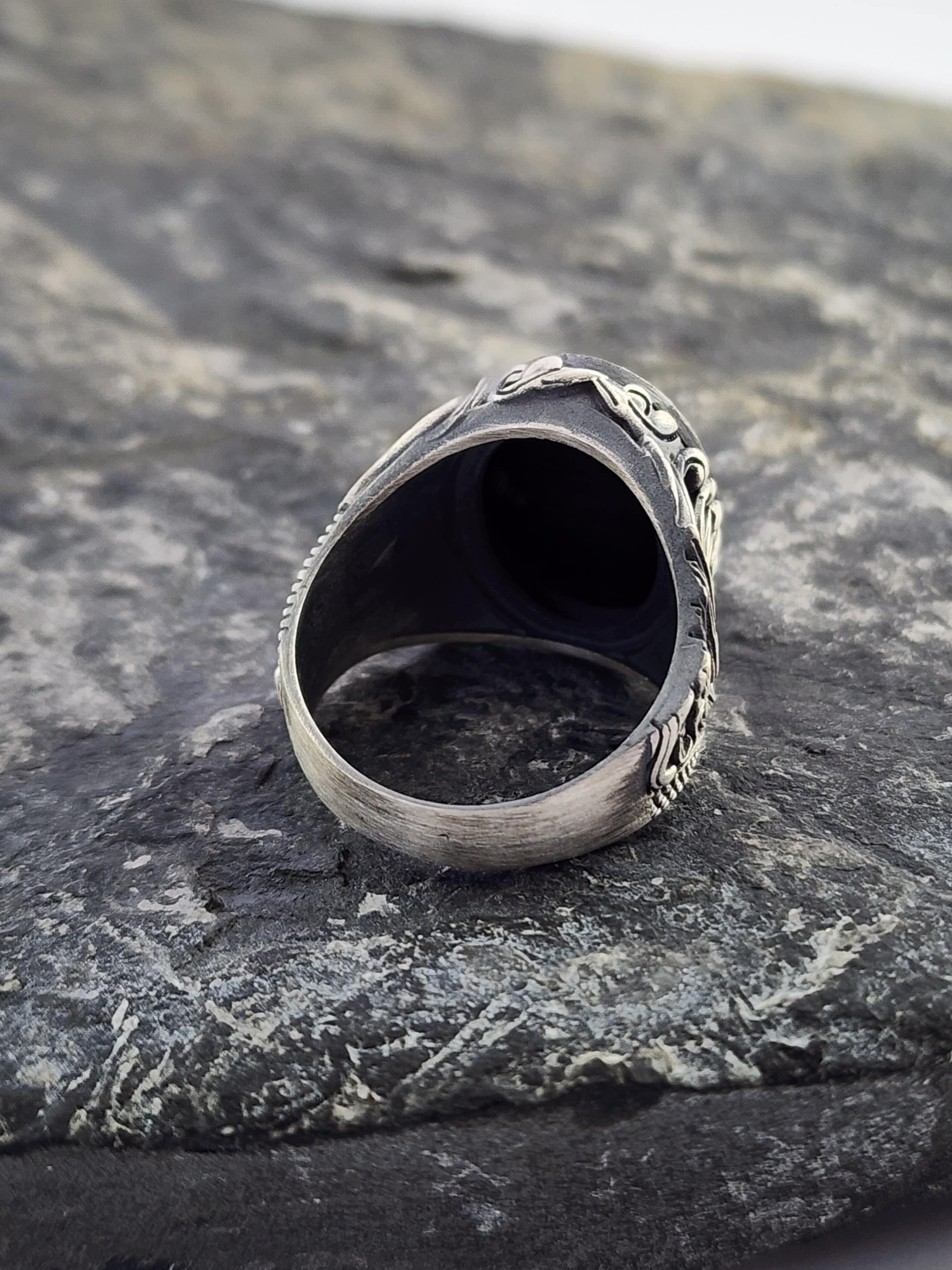 Sterling Silver Grim Reaper Skull Ring, Handmade Men's Ring - Etsy