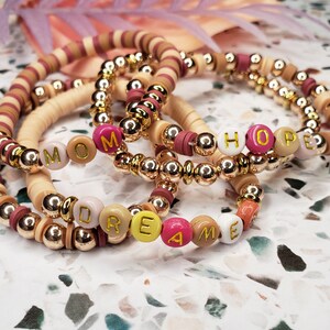 Boho Heish Beaded Bracelets , Personalized Heishi BOHO Bracelets