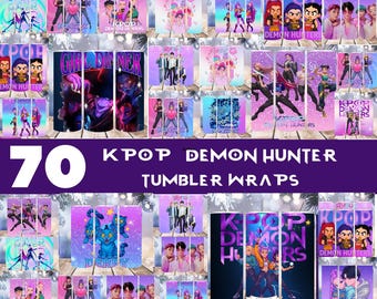 Kpop Demon Tumbler Wrap for Music Fans, Kpop 20oz Skinny Tumbler Sublimation Design, Demon Tumbler Wrap PNG, Kpop Fan Tumbler Design