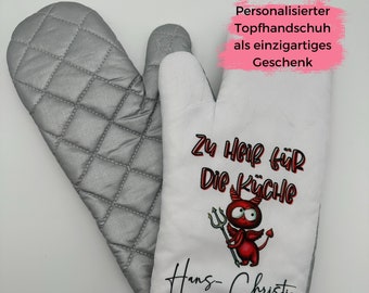 Personalisierter Ofenhandschuh | Topflappen | Ofenlappen | Topfhalter | Topfhandschuh | Küche | Grill | Meisterkoch | Grillmeister | Backfee