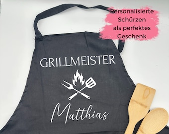 Cooking apron - barbecue apron with name - personalized apron - kitchen - grill - gift - hobby chef - Father's Day - birthday - man - woman