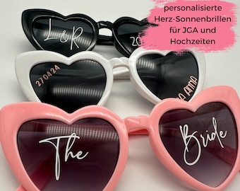 Sonnenbrille zum JGA | Brautparty Accessoires | personalisierte Partybrille| Junggesellinenabschied | Braut | Bräutigam | Hochzeit