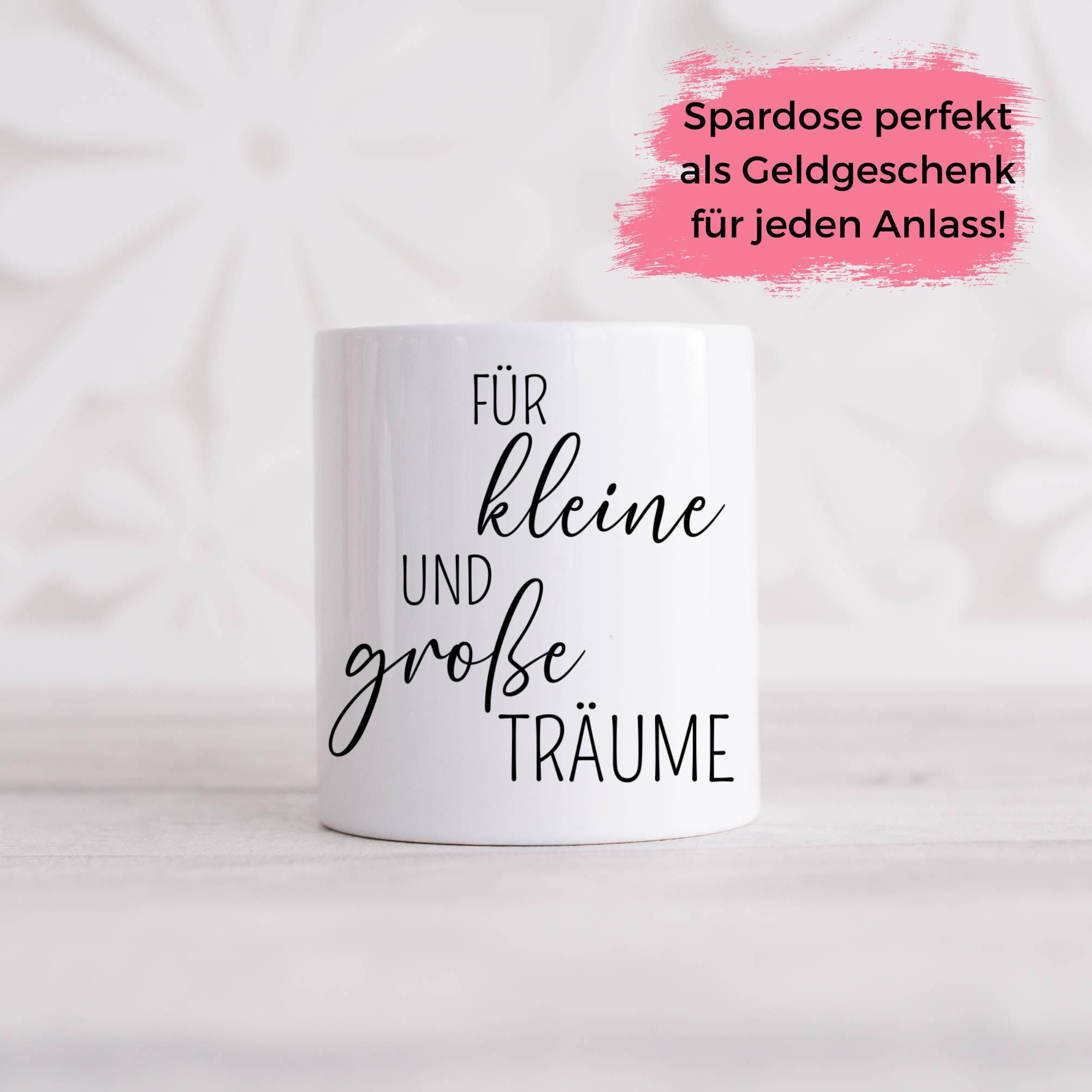 Spardose Für Kleine Und Große Träume | Ideal Als Geldgeschenk | Sparschwein Für Hochzeiten, Geburtstage Oder Besondere Anlässe
