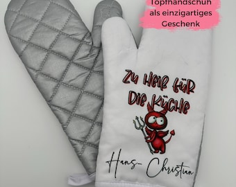 Personalisierter Ofenhandschuh | Topflappen | Ofenlappen | Topfhalter | Topfhandschuh | Küche | Grill | Meisterkoch | Grillmeister | Backfee