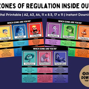Strefy regulacji Inside Out Plakaty do odprawy | Plakaty do odprawy ZOR Feelings