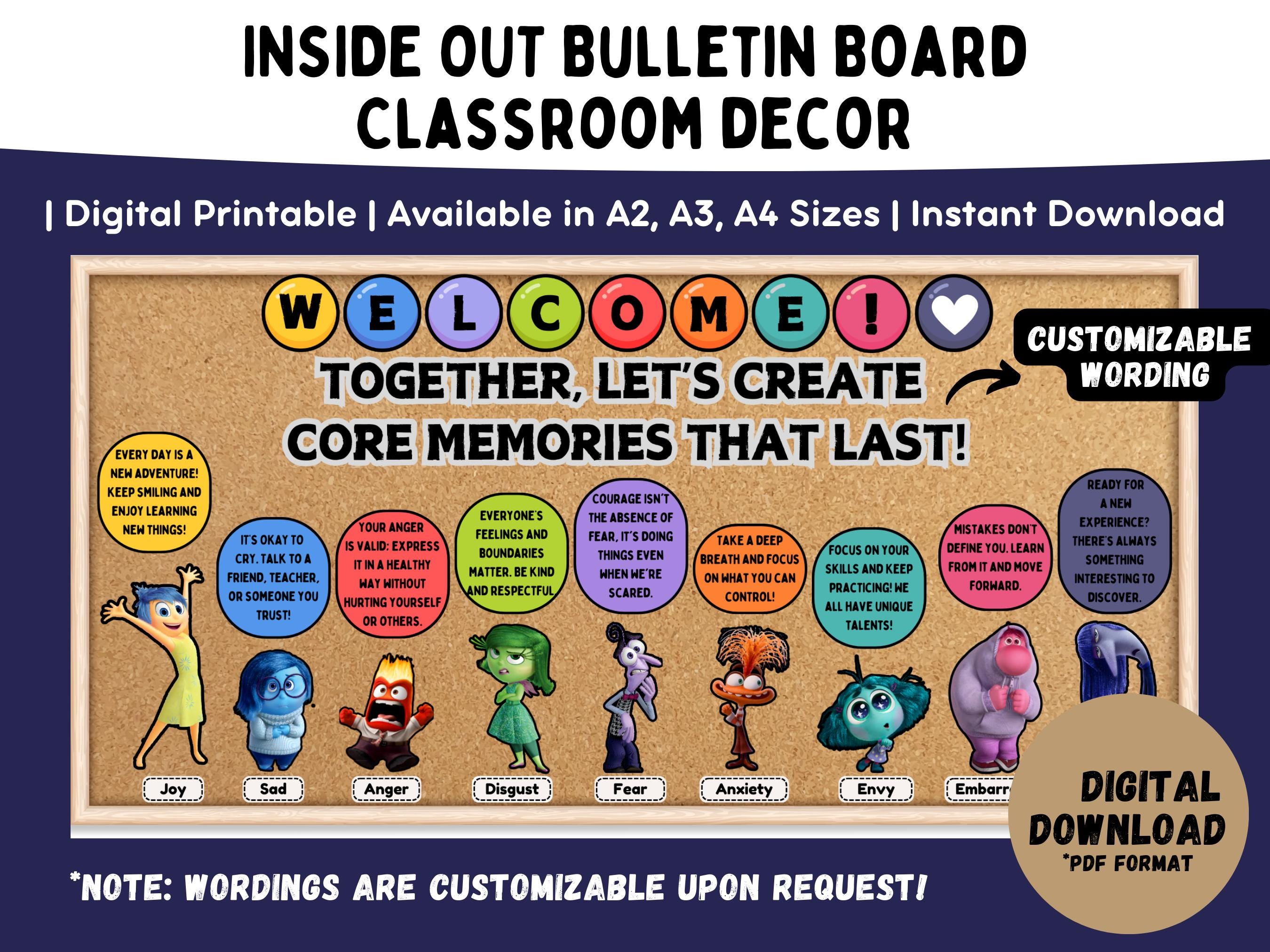 Inside Out 2 Theme Bulletin Board | Classroom Decor | Welcome Back to ...