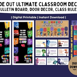 Ultimate Bundle Inside Out Classroom Decor | Bulletin Board, Door Decor, Rules