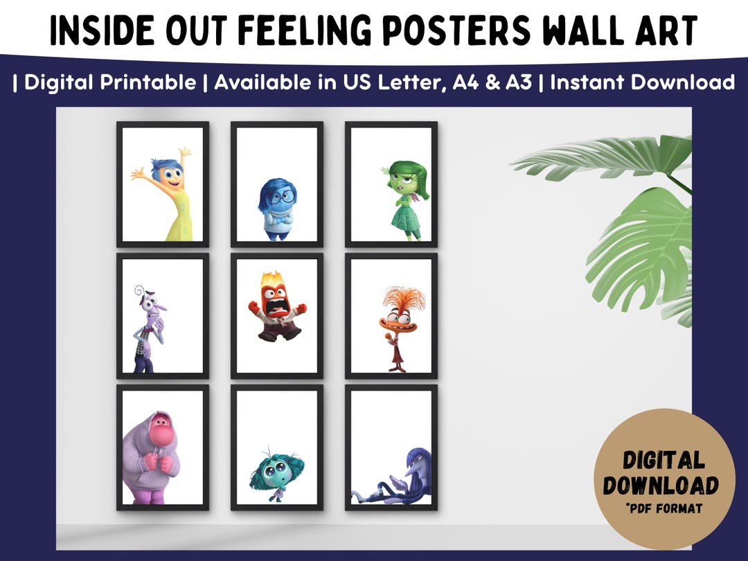 Inside Out Posters | Inside Out 2 Feelings Poster | Classroom Decor ...