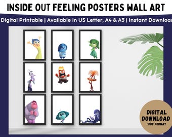 Inside Out Feelings Posters: Classroom Decor Wall Art (Digital Download)