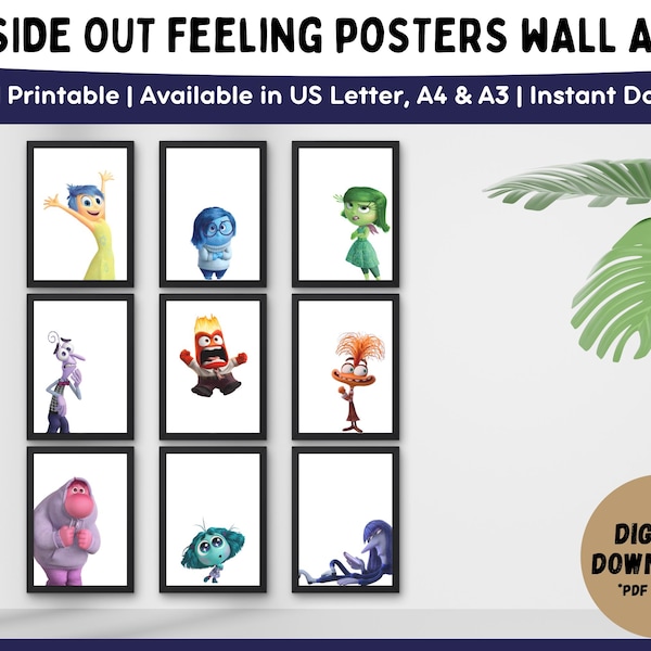 Inside Out Feelings Posters: Classroom Decor Wall Art (Digital Download)