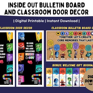 Inside Out 2 Classroom Bulletin Board & Classroom Door Bundle | Inside Out 2 Back to School