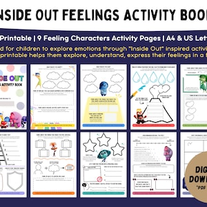 Inside Out Feelings Activity Workbook | Social Emotional Learning | Inside Out Movie 2