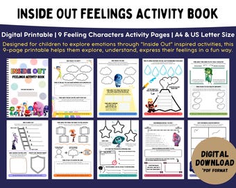Inside Out Feelings Activity Workbook | Social Emotional Learning | Inside Out Movie 2