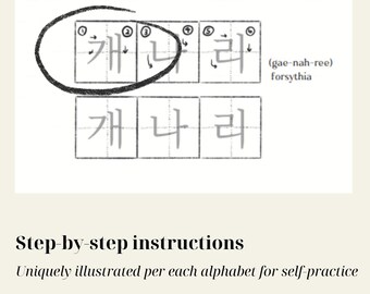 Flowers Hangul Worksheets - Part 2 | Beginner Friendly | Self-Study | Korean Writing & Coloring (Vol 2) | Samsoon Adventures  (PDF Download)