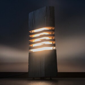 Unique Handcrafted Wooden Lamp Illuminate Your World with Natural Beauty image 6