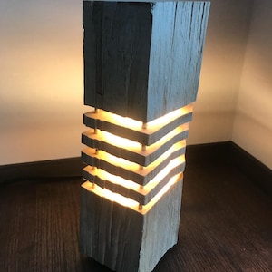 Unique Handcrafted Wooden Lamp Illuminate Your World with Natural Beauty image 5