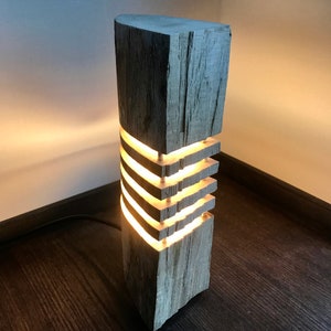 Unique Handcrafted Wooden Lamp Illuminate Your World with Natural Beauty image 8