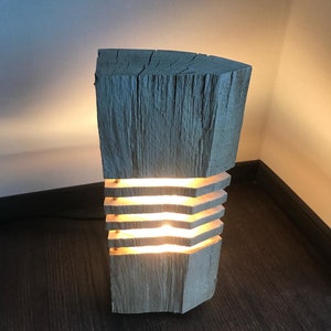 Unique Handcrafted Wooden Lamp Illuminate Your World with Natural Beauty image 3