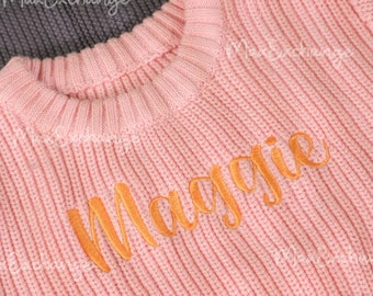 Customized Embroidered Baby and Toddler Sweater - Personalized  Kids Sweater with Name Embroidery, Perfect Baby Shower or New Baby Gift