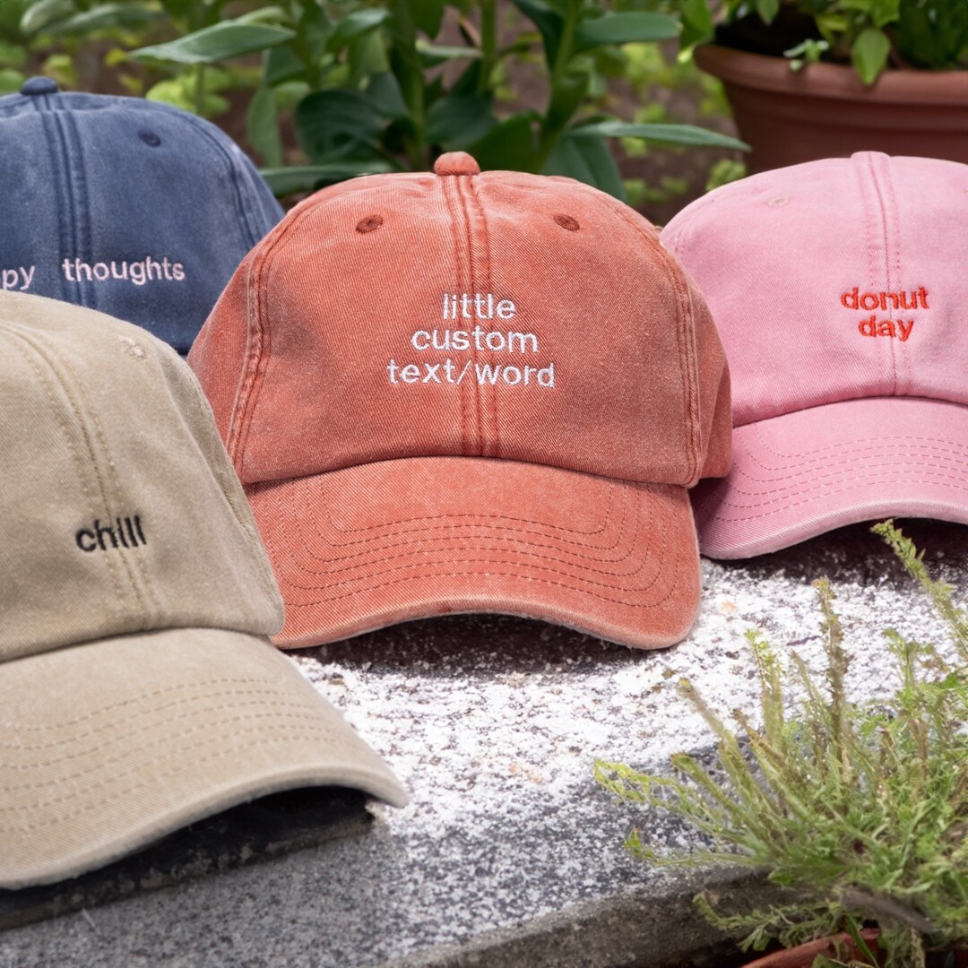 Vintage Style Baseball Cap Custom Embroidered Cotton Dad Hat With