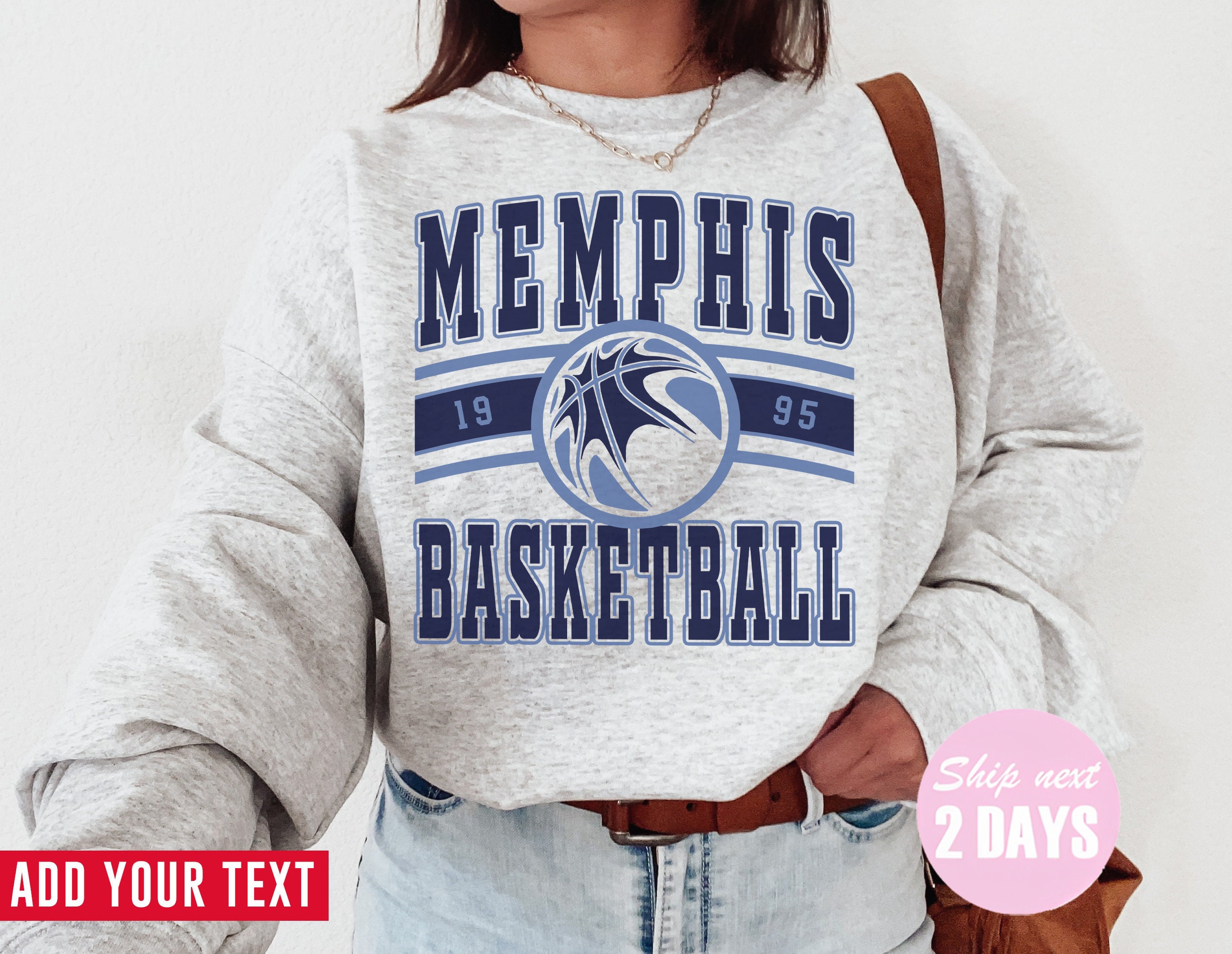 Memphis Grizzlies Fanatics Branded Fade Graphic Crew Sweatshirt - Mens