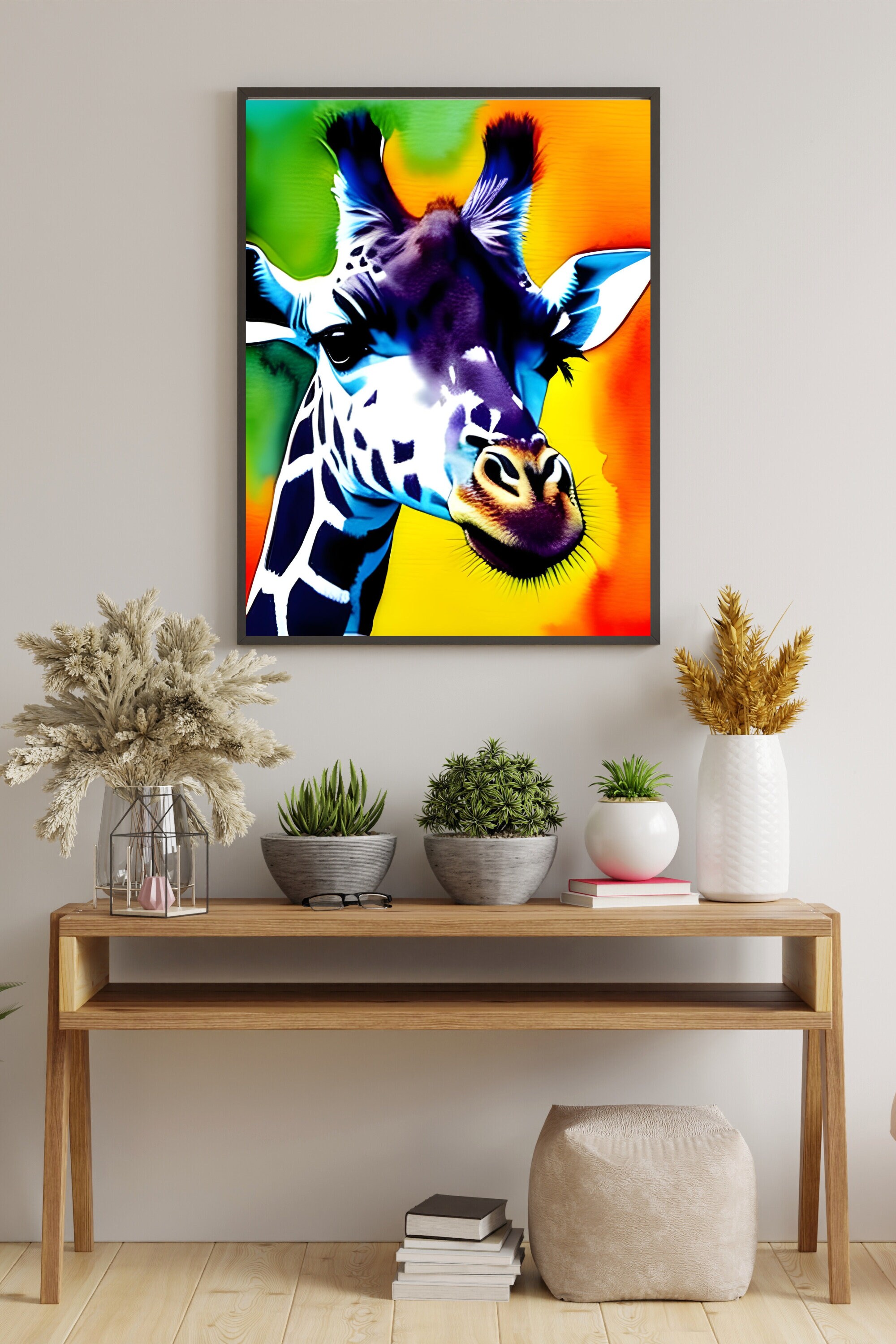 Printable Vintage Animal Prints, Watercolor Animal Wall Art, Colorful ...